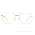 Cadre de lunettes de stock Fashion Acetate Metal Eyeglasse de lecture des lunettes de lecture